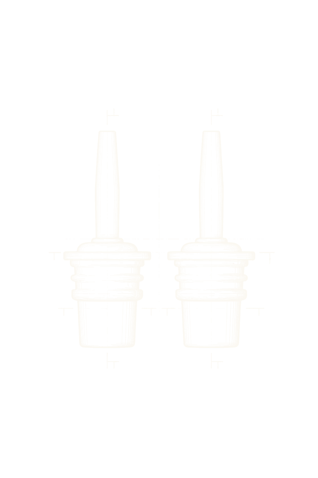 Line drawing of two speed pourers.